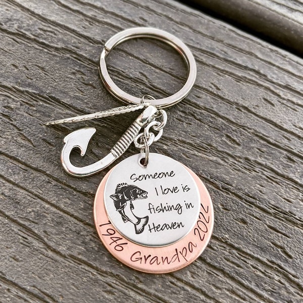 Fishing Keychain Etsy