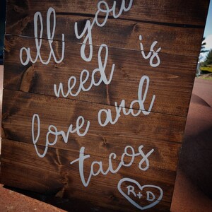 Rustic Taco Sign Taco Bar Sign Wedding Sign Wedding Decor Rustic Decor Wooden Sign ...