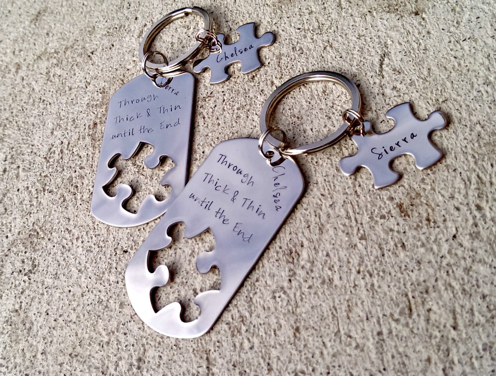 Best Friends Keychains Bridesmaid Gifts Puzzle Piece Etsy