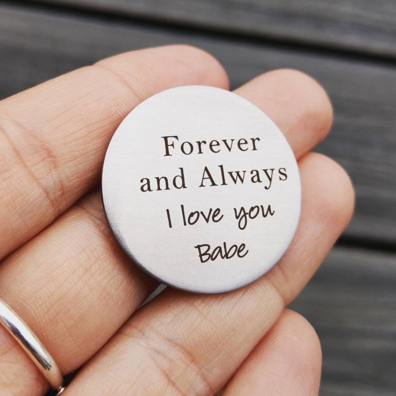 Personalized Pocket Coin Lucky Coin Gift for him Etsy