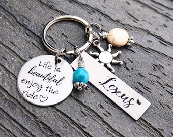 Graduation Gift - Sweet 16 Keychain - Sweet 16 Gift - Teenager Gift - Custom Keychain - Personalized - Birthday Gift - Moving Gift - New Car