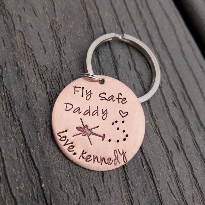 Personalized Travel Keychain Fly Safe Gift Ride Safe Etsy