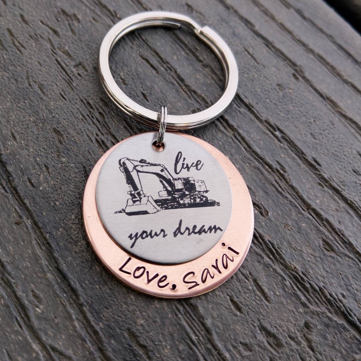 Be Safe Keychain Construction Keychain Dad Gift Etsy