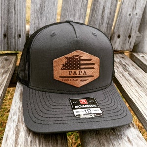 Custom Papa Hat, Grandpa Hat, Dad Hat, American Hat, Pawpaw Hat, Grandpa Gift, Dad Gift, Pops Hat, Papa Gift, Father&#39;s Day Gift, Pop Pop