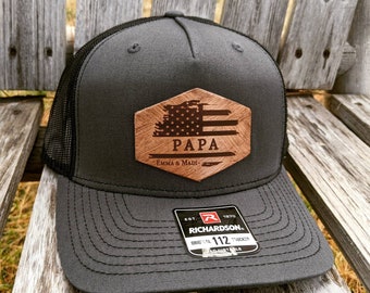 Custom Papa Hat, Grandpa Hat, Dad Hat, American Hat, Pawpaw Hat, Grandpa Gift, Dad Gift, Pops Hat, Papa Gift, Father's Day Gift, Pop Pop