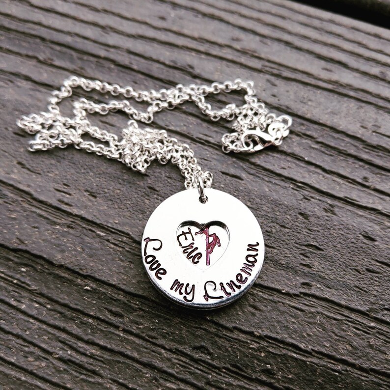 Journeyman Lineman Lineman Necklace Lineman Wife Lineman Etsy