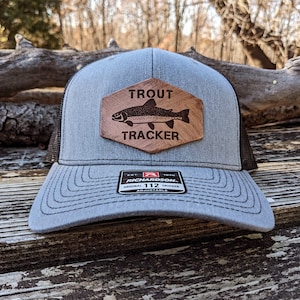 Trout Tracker Hat - Trout Fishing Hat - Fisherman Hat - Fishing Trip Hat - Fisherman Gift - Fishing Gift - Fishing Apparel - Custom Hat