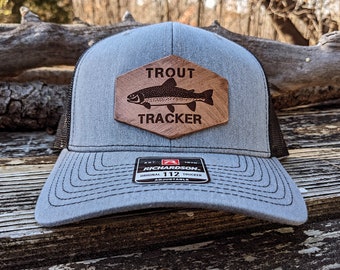 Trout Tracker Hat - Trout Fishing Hat - Fisherman Hat - Fishing Trip Hat - Fisherman Gift - Fishing Gift - Fishing Apparel - Custom Hat