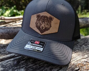 Papa Bear Hat - Papa Hat - Richardson Hat - Dad Hat - Custom Hat - Gift for Papa - Father's Day Gift - Papa Gift - Dad Gift - Bear Hat