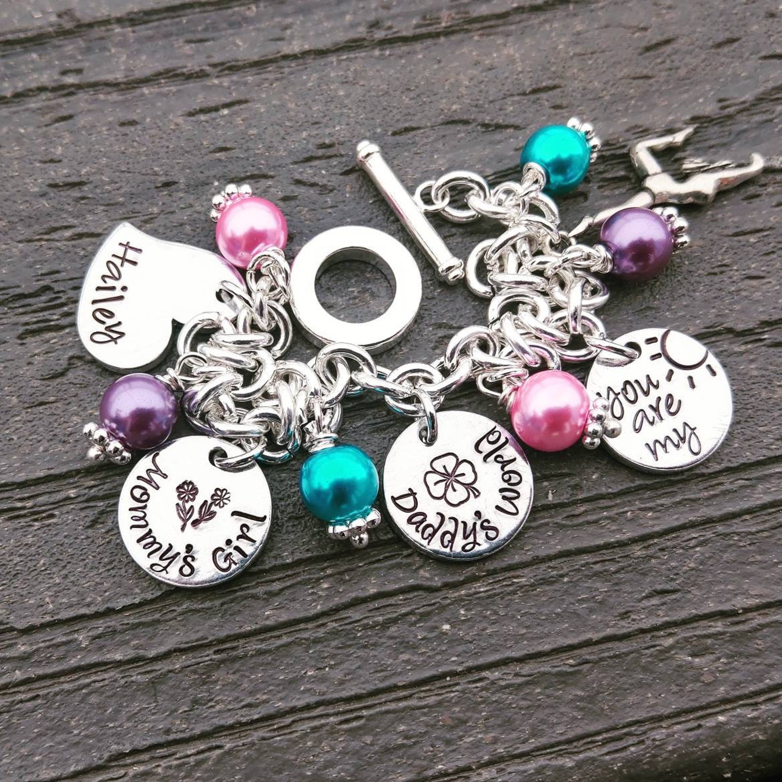 Daddy's Little Girl Bracelet Love you to the moon Etsy