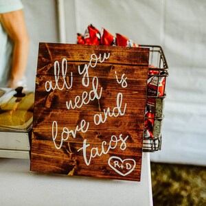 Rustic Taco Sign Taco Bar Sign Wedding Sign Wedding Decor Rustic Decor Wooden Sign ...