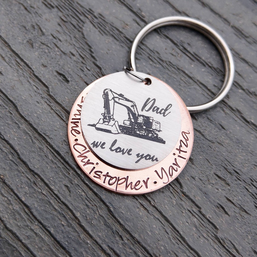 Be Safe Keychain Construction Keychain Dad Gift Etsy