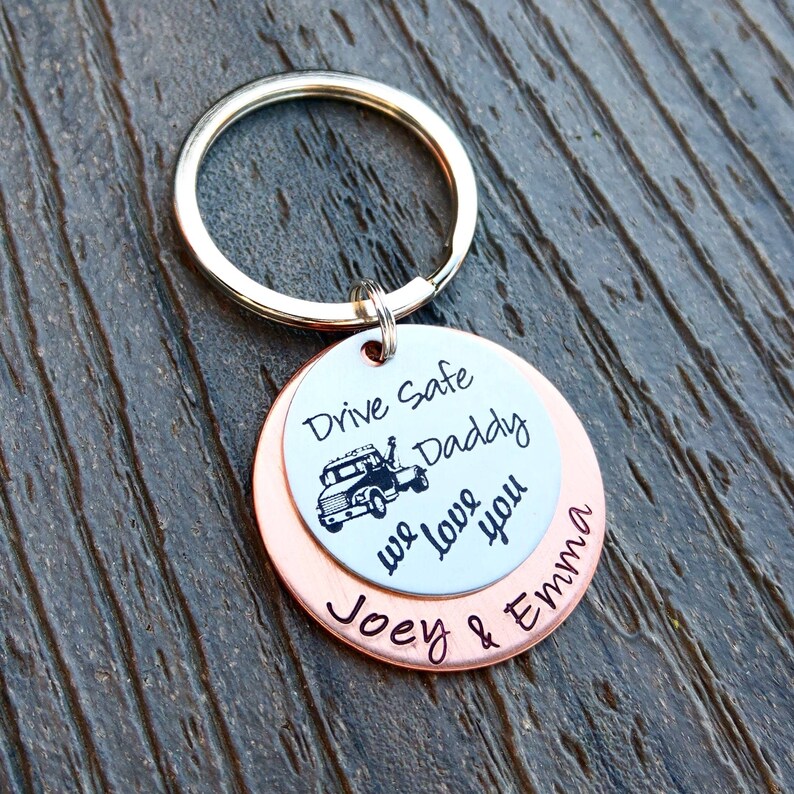 Tow Truck Dad Keychain Tow Truck Driver Grandpa Keychain Etsy