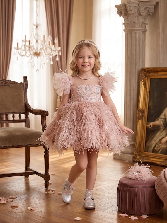 blush pink toddler dress Sunnypetal Blush Pink High Low Princess Pageant Toddler Girl Dress