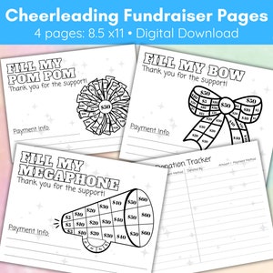 Printable Cheer Fundraiser Forms, Cheerleading Fundraiser