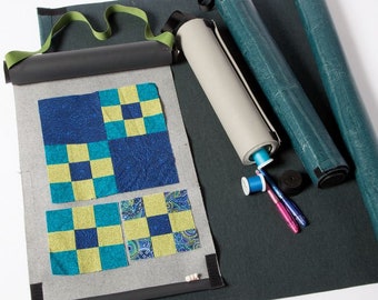 Rząd X Rząd 12" C Zwój kołdry See's Quilt Scroll™ - przenośna ściana/mata do projektowania kołder, do przechowywania i transportu elementów do pikowania i aplikacji