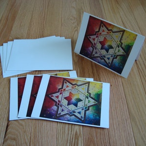 Set of Blank Greeting Cards featuring my quilt Star Struck image 1