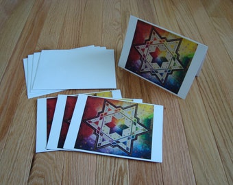 Set of Blank Greeting Cards featuring my quilt Star Struck