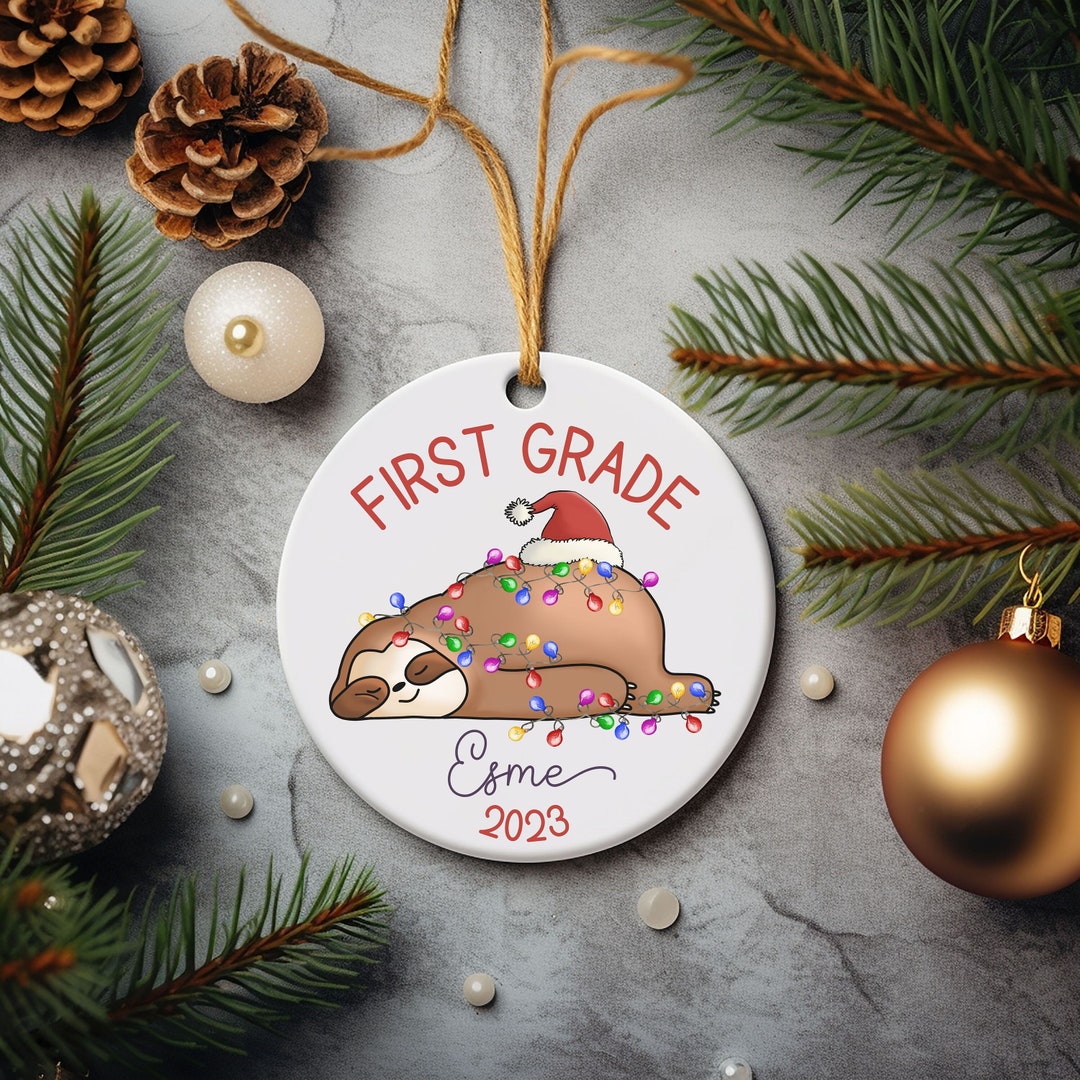 Personalized Christmas Ornament First Grade Ornament Etsy