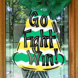 Unfinished Wood Megaphone Cutout: Cheerleading Craft Shape