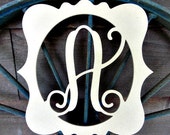 Monogram Letter, Framed, Door Hanger, Paintable, Katie Frame