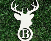 Antler Monogram 8pt Buck Insert, Deer Antler, Wooden Monogram