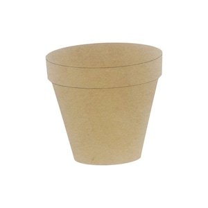 May include: A brown cardboard planter pot, perfect for crafting and DIY projects.