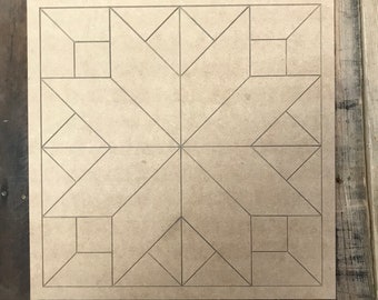 DIY Wood Barn Quilt: Unfinished Paintable MDF Wall Decor