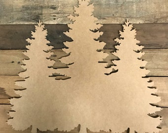 DIY Wood Christmas Tree Cutout: Unfinished MDF Craft Shape