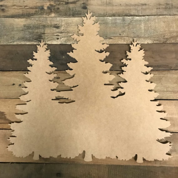 DIY Wood Christmas Tree Cutout: Unfinished MDF Craft Shape