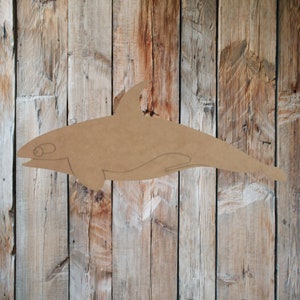 Unfinished MDF Shark Cutout: DIY Paintable Craft Shape