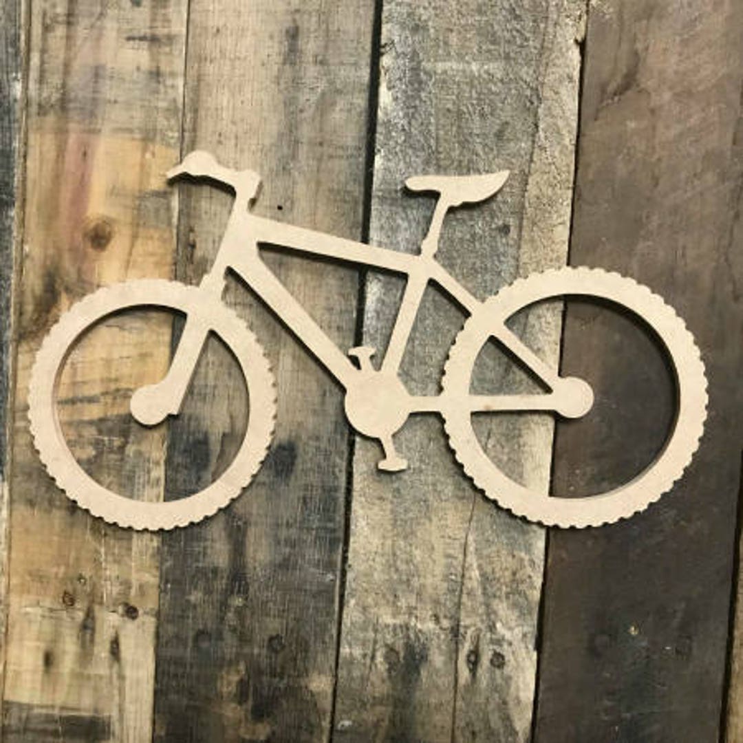 Forme inachevee de velo de montagne velo artisanal a peindre decoupe de forme de sport de cyclisme decor de sport bricolage de velo blanc uni Etsy France