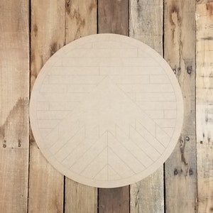 DIY Geometric Mountain Wood Cutout: Unfinished Wall Art