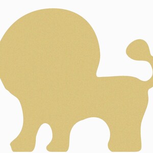 LION Shape Unfinished Wooden Craft Shape, Do It Yourself, DIY, Children&#39;s Lion, Circus Lion Shape, Blank Art Craft Lion Cutout, Cartoon Lion