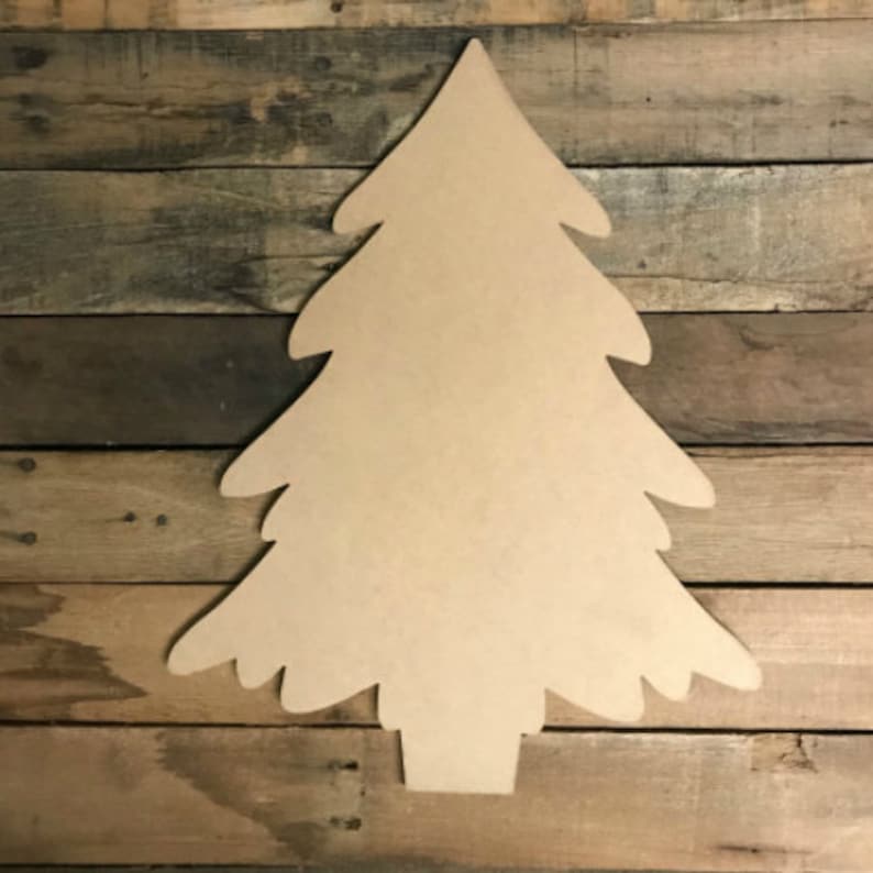 Christmas Tree Plain Wooden Ornament Cutout Christmas Cutout Etsy