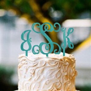 Cake Topper Monogram, Wooden, Unfinished Alphabet Letter, Home Decor