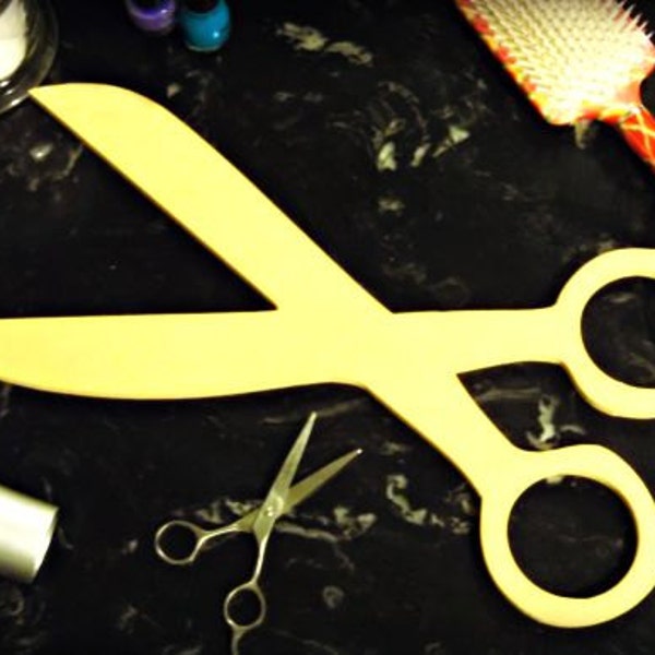 Scissors, Hair Salon, Beautician, Wood, Decor, Unfinished, Beautician Scissors, DIY, Cosmetology Prop Shape, Scissors Wood Cutout