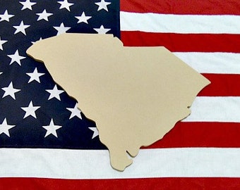 South Carolina Unfinished Wooden State Craft Decorable Shape, Any State Available, DIY
