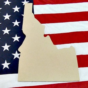 Idaho State Craft, Wooden Unfinished, Shape, Paintable, Any State Available, DIY