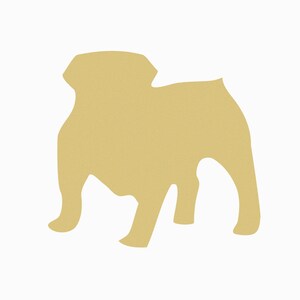 BULLDOG Unfinished Wooden Craft Shape, Do It Yourself, English Bulldog, Strong Dog, Canine Wood Shape, Blank Animal Cutout