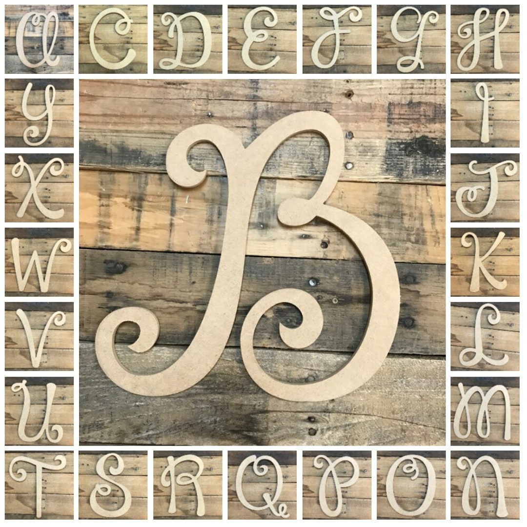 Wall Letters, Custom Wooden Letter, Wall Decor, Monotype, Unpainted