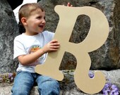 Wooden Wall Initials Wall Letters Wood (R) Beltorian Alphabet Wood, Craft Letter, Full Alphabet Available, Art and Decor Letter