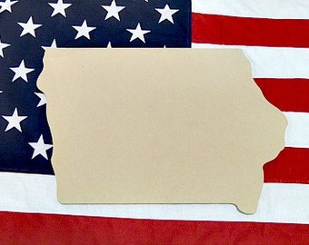 Iowa State Craft, Wooden Unfinished, Shape, Paintable, Any State Available, DIY