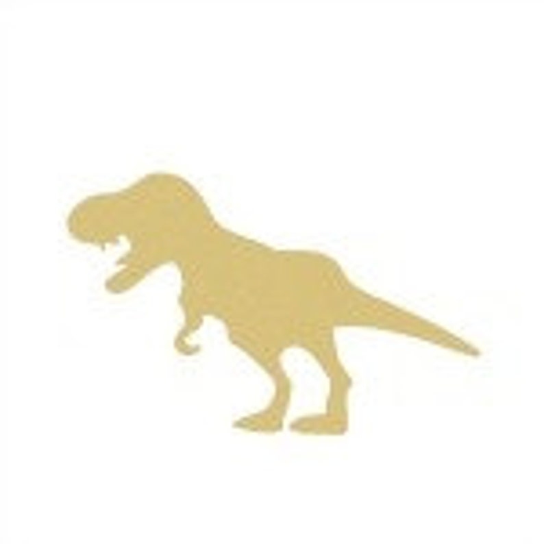 DINOSAUR T-REX Unfinished Wooden Craft Shape, Do It Yourself, Jurassic Cutout, Prehistoric Animal, Reptile tyrannosaurus rex Craft Shape image 1