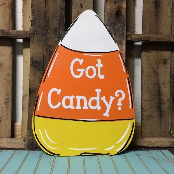 Candy Corn, Wooden Door Hanger, Craft Fall Decor, Wood Home Decor, Unfinished Cutout, Wood Candy Corn Shape, Candy Corn Door hanger, DIY