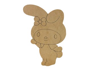 My Melodi, Kids Shape Unfinished Wood Cutout, Paint By Line