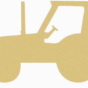 Unfinished Wooden Tractor Shape: Paintable DIY Craft (MDF)