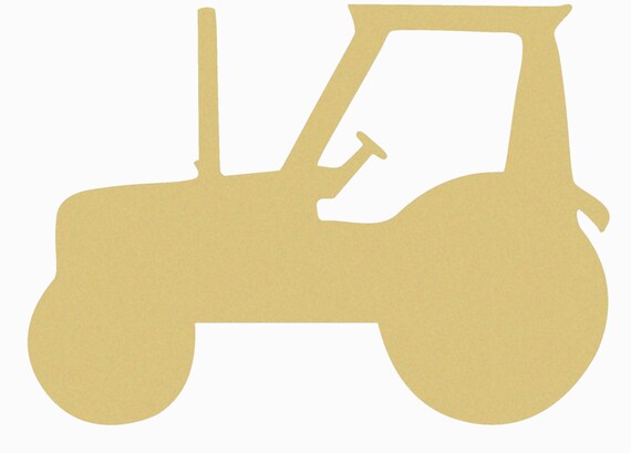 Unfinished Wooden Tractor Shape: Paintable DIY Craft (MDF)