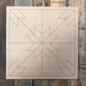 Wood Barn Quilt: Unfinished Paintable DIY Wall Decor