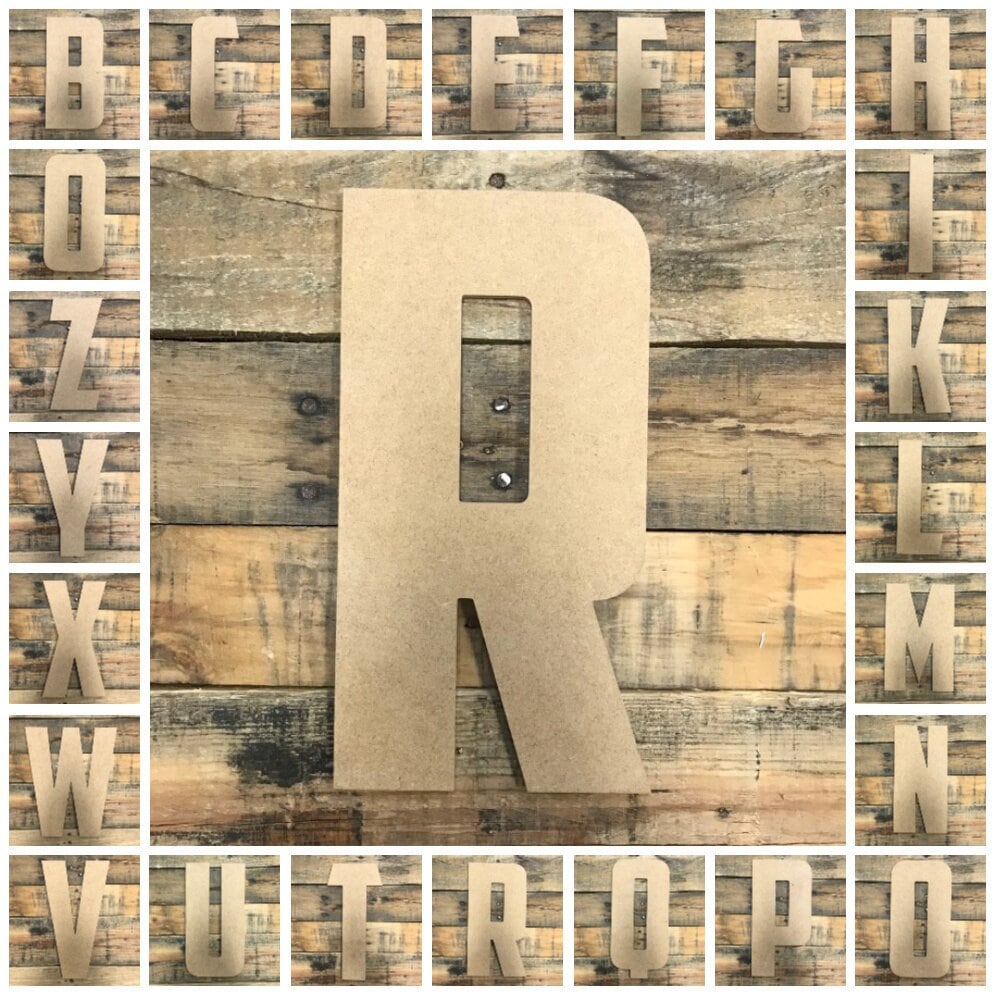Unfinished Wooden Alphabet Letters Door Hanger Wall Decor | Etsy
